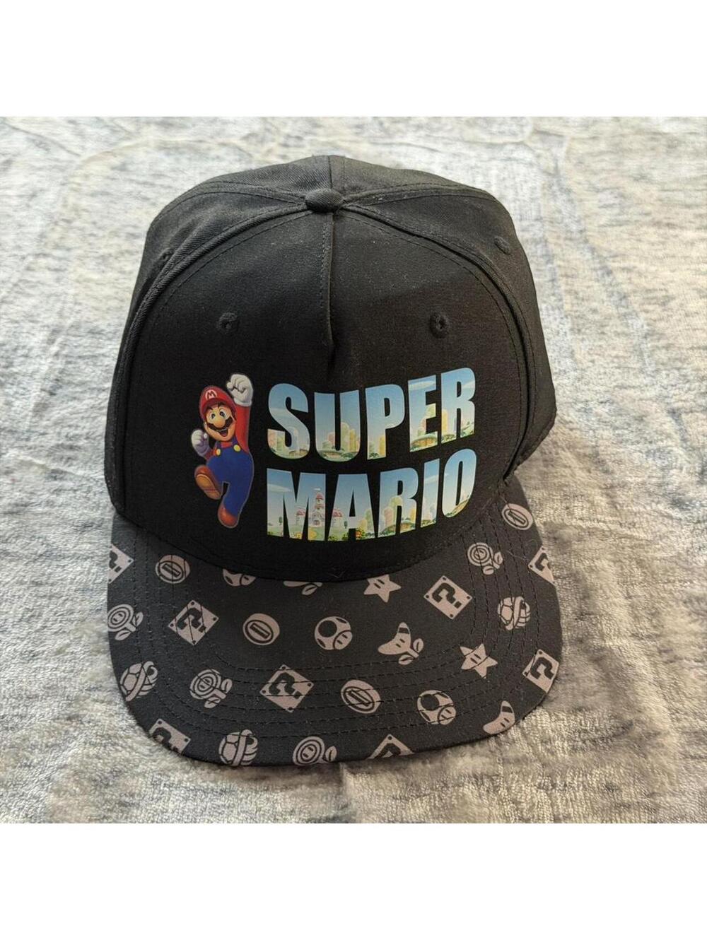 Nintendo Men's Black and Multi Hat